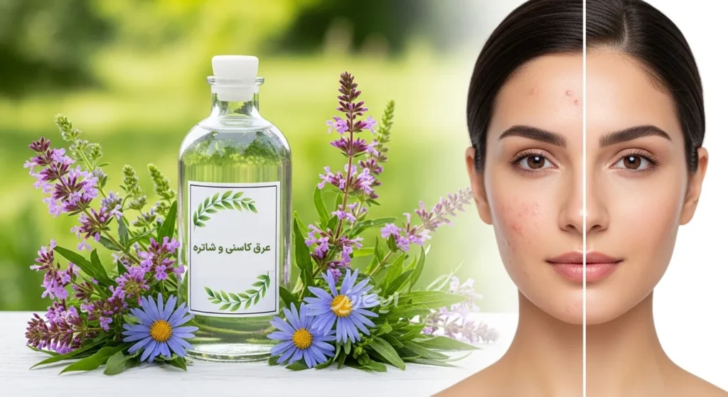 عرق کاسنی و شاتره برای لک صورت